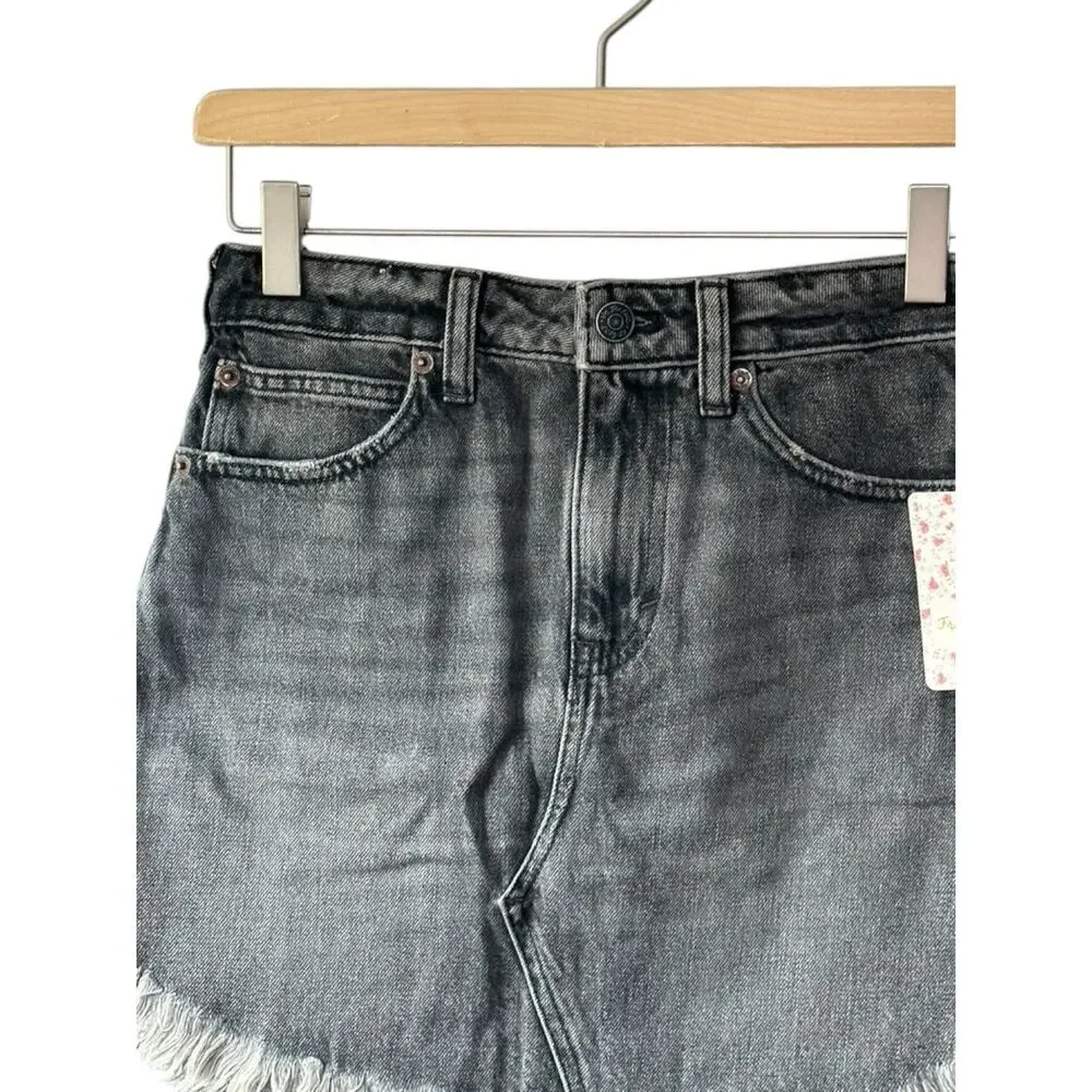We The Free By Free People Bailey Denim Skirt Maverick Women's Size 27 NEW - Picture 2 of 7